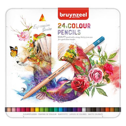 Spalvotų pieštukų komplektas BRUYNZEEL, 12 sp, 24 sp, 72 sp.